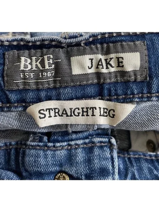 BKE Jake Straight Leg Medium Wash Denim Jeans Mens Size 33XL 33x36 - Picture 6 of 9